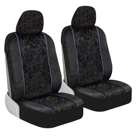 BDK Floral Theme Car Seat Covers - Flower Design Universal Fit Car Seat Covers for All Vehicle - 2 Sets