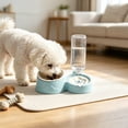 thumbnail image 2 of Qholemyo 2 In 1 Integrated Pet Bowl Pet Food Bowl Food Water Feeding Bowl For Daily Feeding Cats And Dogs, 2 of 6