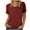 Wine, variant on HAiming Womens Summer Tops Short Sleeve Solid Round Neck Knitted Tshirts Plus Size Casual Loose Tunic Blouses