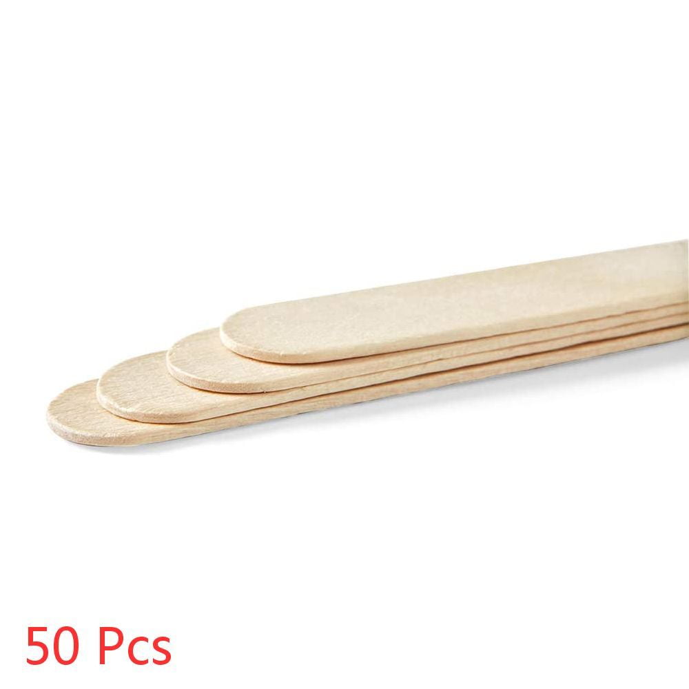 50 Pcs Popsicle Sticks, Natural Craft Sticks to DIY Reusable Wooden Sticks Food Grade for Homemade Ice Cream Popsicle Sticks for Crafts 4-1/2' Length