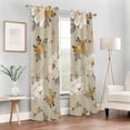 thumbnail image 7 of Coolnut 1 PCS Blackout Curtain Window Cover for Bedroom & Living Room 84 inches Length Bouquet Peonies Roses Room Divider Curtains Cafe Curtains, 7 of 7