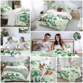 thumbnail image 5 of 3 Piece St. Patrick's Day Duvet Cover Set California King,Microfiber Comforter/Quilt Cover with Corner Ties and 2 Pillowcases,Green Ombre Lucky Tree Gnomes All Season Soft Bedding with Zipper Closure, 5 of 8
