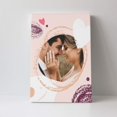 thumbnail image 2 of Custom Canvas Prints Pink And Burgundy Handcrafted & Heartfelt Couple Valentine's Day Personalized Photo Image Collage DIY Framed Kit Wall Art Picture Room Decor 16x20 inch, 2 of 7