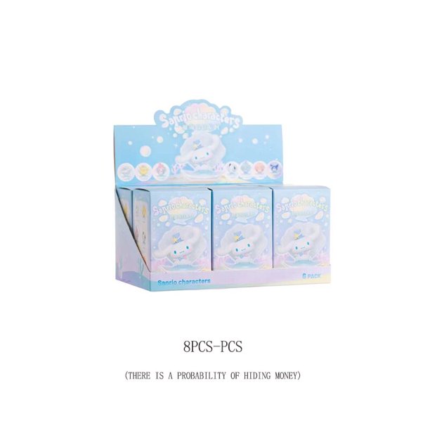 Sanrio-caja ciega de la serie Blue Sea para niños, figura Kawaii de 7-9cm, regalo de cumpleaños