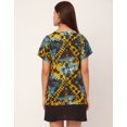 thumbnail image 4 of Moomaya Round Neck Short Sleeve Printed Rayon Dress - Women's Casual Dress, 4 of 9