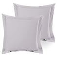 thumbnail image 2 of (2 pack) Nestl Pillow Sham Set of 2, Premium 1800 Series Double Brushed Bed Pillow Cases, Gray Lavender, Euro 18" X 18", 2 of 6