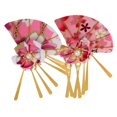 thumbnail image 2 of Japanese Hair Accessories Bridal Hair Ornaments Wedding Cultural Symbolism Cloth Assorted Color for 2Pcs, 2 of 5