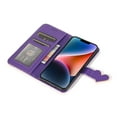 thumbnail image 7 of SaniMore for iPhone 14 Plus 6.7" Magnetic Glitter Love Flip Wallet Case with Card Slot & Kickstand, Premium PU Leather Case with Wrist Strap Shockproof Protective Case for Women Ladies Girlss, Purple, 7 of 7