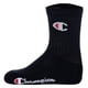 thumbnail image 3 of Champion Calcetines para niños, paquete de 6 - calcetines de tripulación, un solo color Negro 27-30, 3 of 3