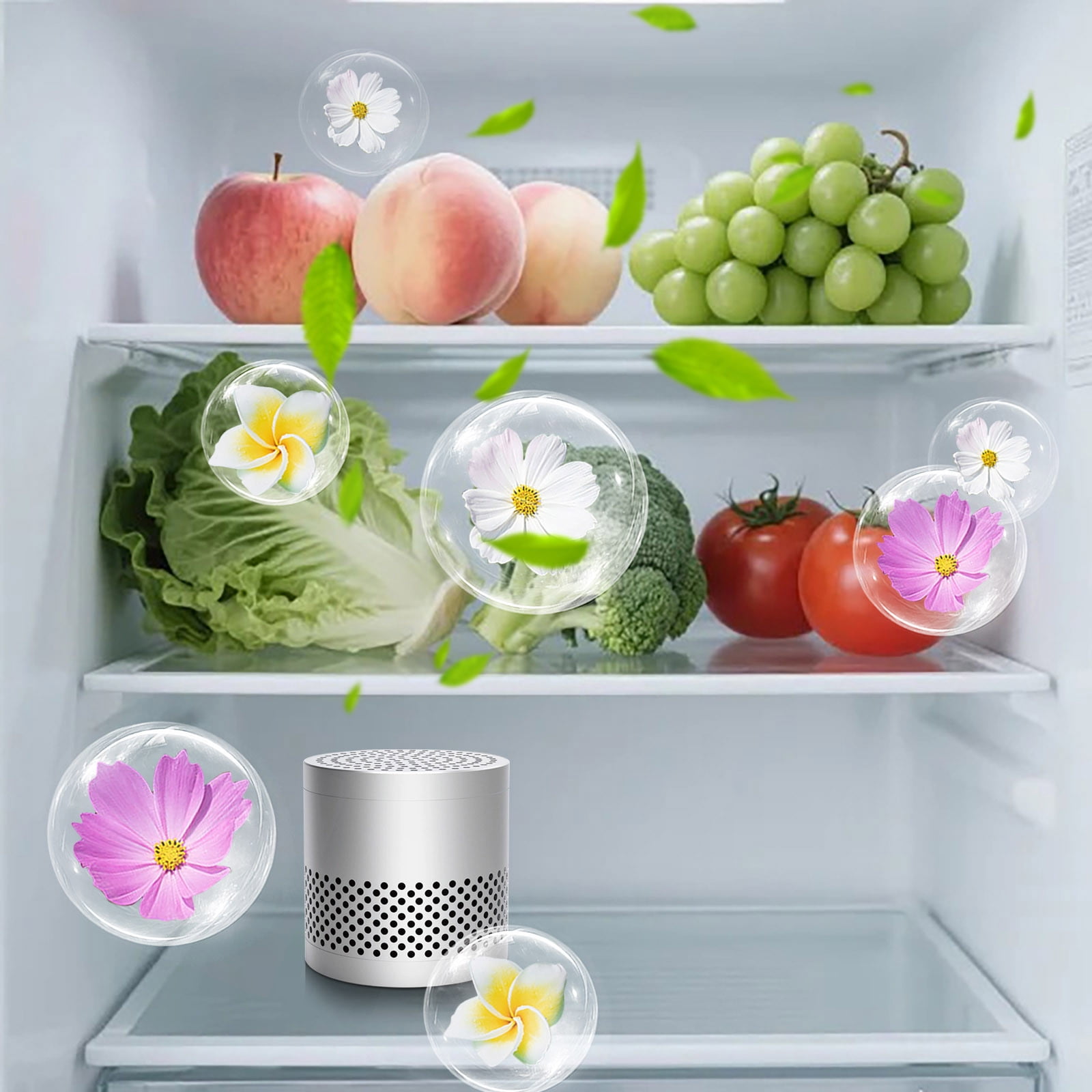 Refrigerator Deodorizer Odor Eliminator, Stainless Steel Fridge Smell Eliminator, Air Purifier, Fridge Deodorizer, Odor Absorbers– Lasts 10 Years, Long (Stainless Steel)