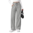 thumbnail image 3 of Fantaslook Womens Wide Leg Sweatpants High Waisted Baggy Pants Fashion Drawstring Athletic Sweatpants with Pockets, 3 of 11