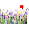 thumbnail image 1 of Spring Summer Flowers Mailbox Cover Magnetic Standard Size 21x18 Inch Spring Flowers Tulips Mailbox Covers Waterproof Mailbox Wraps Post Letter Box Decor for Home Garden Yard Outside, 1 of 5