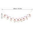 thumbnail image 2 of Ktlvex Vintage Halloween Ghost Garland Rustic Fabric Ghost Hanging Banner with Wood Beads Hanging Halloween Decor for Mantel Fireplace Party Home Wall Decorations (Pink), 2 of 5