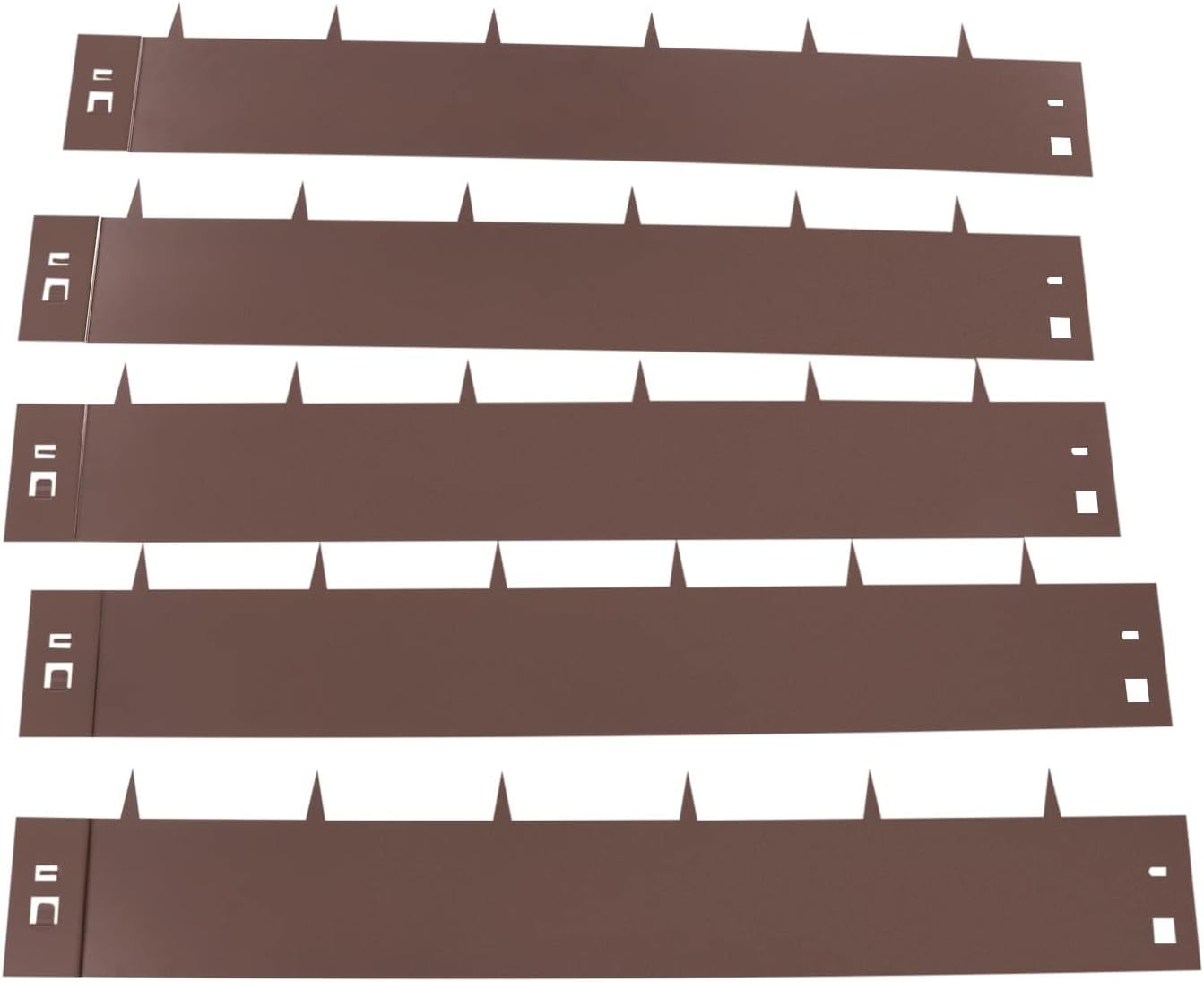 5PCS Steel Landscape Edging, 39 x 5 Inch Lawn Edging and Landscape Border 16.25 ft Length Flexible Metal Landscape Edging for Garden Yard, Brown (Brown, 39 x 5 Inch)