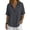 Gray, variant on Glisme T Shirts For Womens Short Sleeve Tee Turn Down Collar Solid Color T Shirt Durable Wear L Army Green