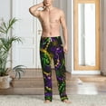 thumbnail image 6 of Lsque Neon Mardi Gras Print Men's Pajama Pants, Lounge Pant - Comfortable Home Wear,Elastic Waistband, Stylish Design-Medium, 6 of 9