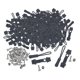 thumbnail image 3 of Kit de reparación de cremalleras de 200 piezas, repuestos multifuncionales, deslizadores y tiradores de cremallera. Negro, 3 of 9