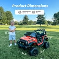 thumbnail image 5 of Outfunny 24V Kids Ride on Toy, Ride on Truck Electric Car for Kids with Remote Control, Bluetooth, Red, 5 of 9