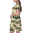 thumbnail image 2 of Vsdgher Camping Caravan 1 pour Femmes Été 2025 Décontracté Robes Midi Maxi Légères Manches Courtes Col Rond Robe de Plage, 2 of 6