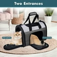 thumbnail image 3 of JESPET & GOOPAWS: Sport Airline Pet Carrier - Smoke Grey - 16", Dogs Cats Up To 10lbs, Soft-Sided Collapsible Kennel, Airline Approved, Travel Handbag, 3 of 9