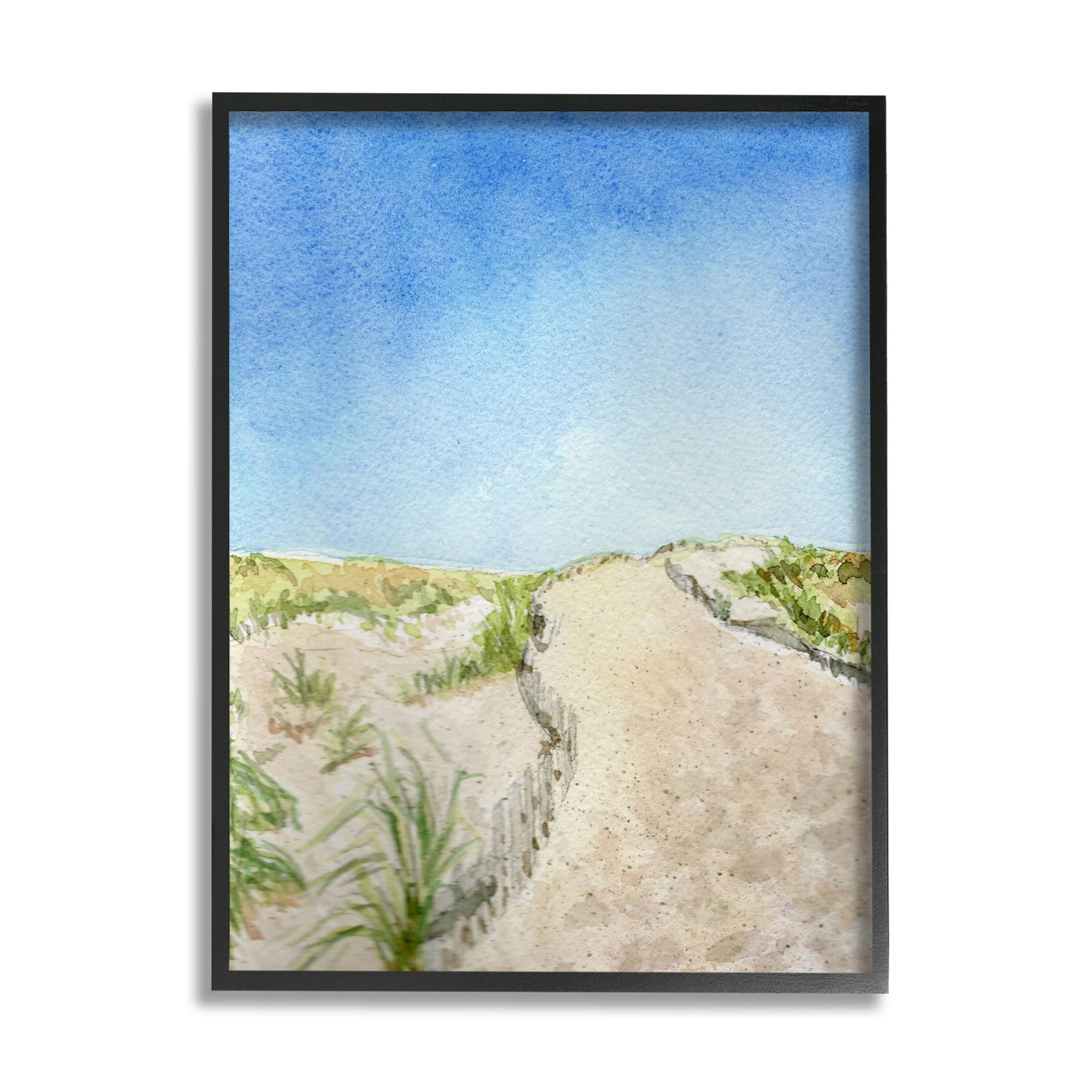 Stupell Industries Sand Dunes at Beach Coastal Nature Landscape Grey Framed, 11 x 14, Design by Melissa Hyatt LLC