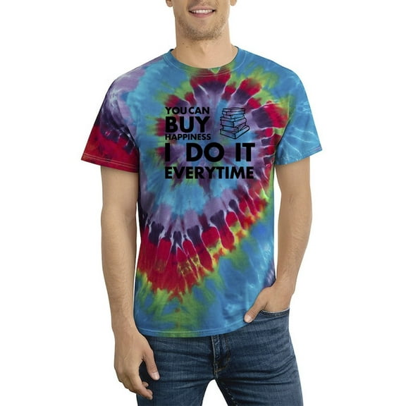 Buy Happiness In Books Tie Dye Spiral Men -Smartprints Designs, Male Medium