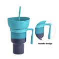 thumbnail image 2 of Snack Bowl Drink Cup con pajita de gran capacidad Drink Snack Bowl para Cinema Beach, 2 of 5