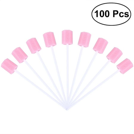 100pcs Oral Care Sponge Swab Tooth Cleaning Mouth Swabs (Best Way To Pass A Mouth Swab Test For Thc)