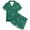Green-3, variant on Toddler Girls Silk Pajamas Set Strawberry Printed Button Down Solid Tops T Shirt Shorts 2PCS Summer Classic Pajamas Set Girl Pjs Size 2-3T