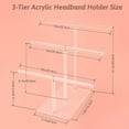 thumbnail image 1 of Lefu Acrylic Clear Headband Holder Scrunchie Storage Display Organizer Stand, 1 of 9