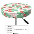 thumbnail image 4 of Xecao's Strawberry Print Stool Covers offer stylish, washable protection for PU round bar stools, perfect for home or commercial use., 4 of 7