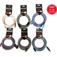 thumbnail image 1 of DC11 - USB CABLE A MALE TO LIGHTNING 8P 10FT 2.1A ASSORTED COLORS, 1 of 1