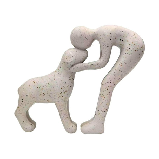 Estatua Hombre Y Perro Figura Esculpida en Resina con Mensaje de Amistad Y Memoria Adecuada para Obsequiar a Dueños de Perros Decorar Dormitorios Ofic