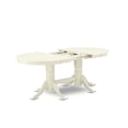 thumbnail image 4 of East West Furniture Vancouver Oval Traditional Wood Dining Table in Linen White, 4 of 8