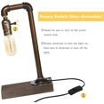 thumbnail image 2 of Retro Vintage Table Lamp, Industrial Loft Style Steam Punk Lamp Iron Piping Desk Lamp, 2 of 2