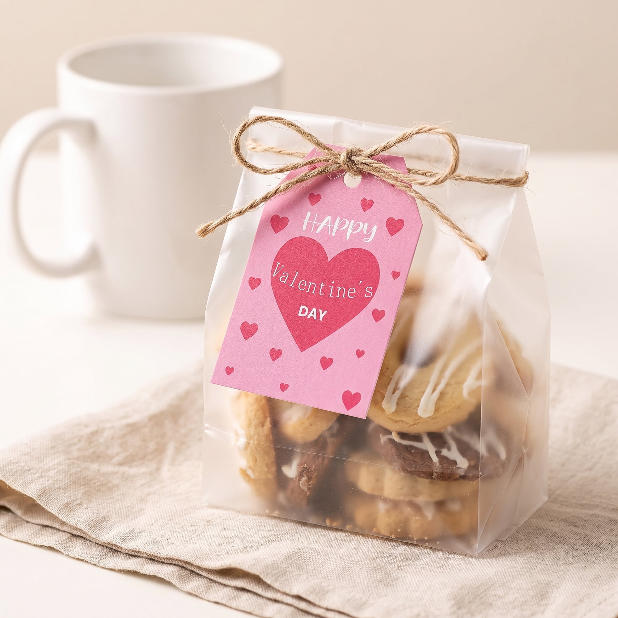 Unique Bargains Gift Tags with Twine for Present Wrapping and Crafting Big Heart 2" x 3.1"
