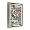 thumbnail image 3 of Stupell Industries Pledge of Allegiance Patriotic Inspirational Painting Brown Floater Framed Canvas Art Print Wall Art, 25 x 31, 3 of 9