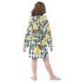 thumbnail image 7 of FORMRS Niños Bathrobe Unisex Hooded Robe Soft Plush Pajamas Sleepwear, Size 4-6T, Retro Beige Lemon, 7 of 7