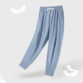 thumbnail image 2 of Pants for Women Casual Pants for Woman Gymnast Warm Ups Summer Waist Fall Attire Fancy Clothes Women 3 Strip Leggings Dark Trousers Casual Fall Indoor Soccer Light Blue 4XL, 2 of 4