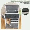 thumbnail image 6 of Uforic Two Story Outdoor Cat House, Cat Shelter Weatherproof Wooden Cat House with Balcony - Gray, 6 of 11