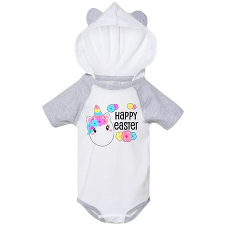 

Inktastic Happy Easter- unicorn egg Gift Baby Boy or Baby Girl Bodysuit
