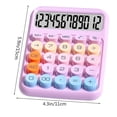 thumbnail image 3 of AYktou Basic Standard Calculators, 4×6 Inch Mini Digital Desktop Calculator with 12-Digit LCD Display Battery-Powered Smart Calculator Macaron Color Calculator Pocket Size for Home Office, Purple, 3 of 6