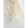 thumbnail image 4 of Sleeveless Crop Top Women Bowknot Semi Transparent Blouses Woman Ruched High Neck Elegant And Youth Women'S Blouses, 4 of 5