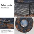 thumbnail image 2 of Polyester Men Bucket Hat Portable Breathable Stylish Adjustable Foldable Colorful Stylish Adjustable Windproof Sunproof Hiking Fishing Cap Cyan, 2 of 9