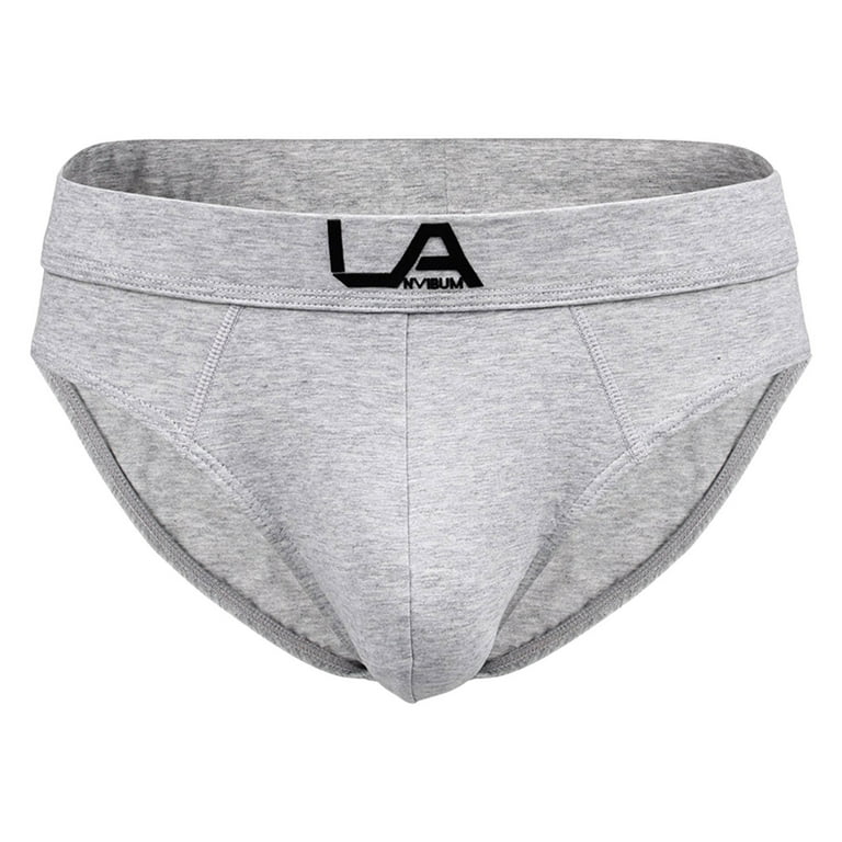 kpoplk Underwear Men Men's Padded Enhancing Underwear Rounderbum  Brief(Grey,4XL)