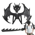 thumbnail image 4 of Jierger Halloween Dragon Set Dragon Halloween Wing Tail Set Kids Halloween Show Set with Wing and Tail for Halloween Birthday Christmas Party Decorations, 4 of 9
