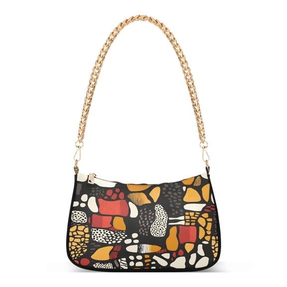 ALAZA Leopard Pattern Women's Chain Shoulder Bag Hobo Handbag Tote Crossbody Purse