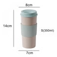 thumbnail image 2 of Reusable Coffee Cup with Lid and Sleeve | Wheat Fiber Portable Travel Mug | Dishwasher Safe, Zero Waste, Free with Leak-Proof, 2 of 4