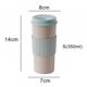 thumbnail image 3 of Taza de café reutilizable con tapa y funda | Taza de viaje portátil de fibra de trigo | Apto para lavavajillas, cero residuos, sin plástico y a prueba de fugas, 3 of 4