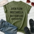 thumbnail image 2 of Even Flow Mozzarella Butterflies Shirt, Unisex Women's Men's Shirt, Lyrics Shirt, 90s Shirt, Grunge Shirt, Heather Military Green, Medium, 2 of 6